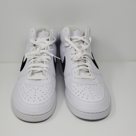 Nike Court Vision Mid Next Nature White Black Sneakers DN3577-101 Men’s Size 13 - Picture 5 of 8